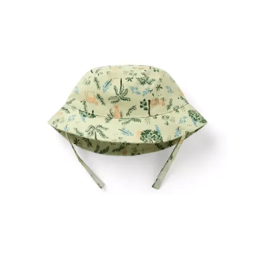Baby Lime Green Cheetah Baby Cheetah Bucket Hat by Janie and Jack