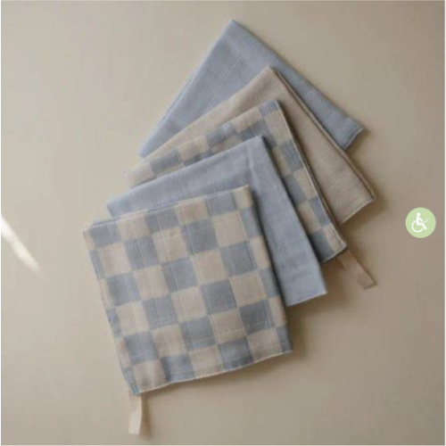 Mushie Muslin Cotton Washcloth- 5 Pack