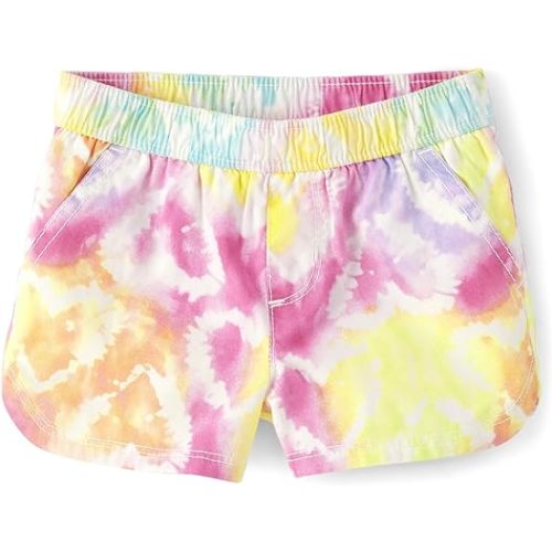 The Children's Place Baby Toddler Girls' Cotton Pull on Shorts