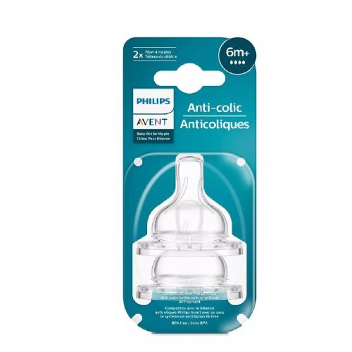 Avent Anti-Colic Teats 6 Month+ - 2 Pack