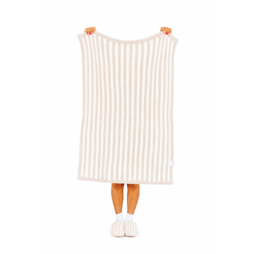 Sand Pinstripe Kid Blanket 30x40