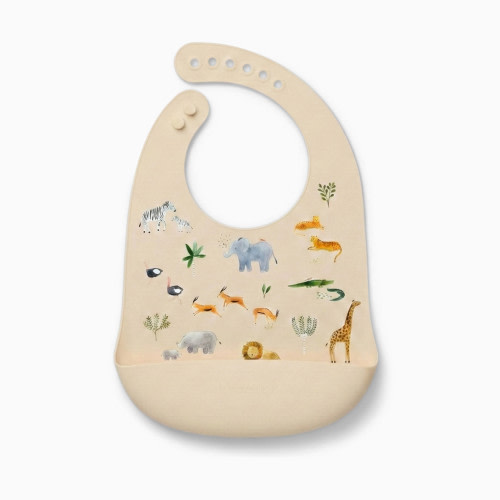 Loulou Lollipop Silicone Printed Bib 2.0 - Safari Jungle