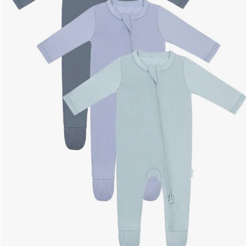RRP Unisex Baby Footies Pajamas,Rayon Derived From Bamboo,Buttery Soft Sleep 'N Play PJs,2-Way Zipper Closure,0-18 Months