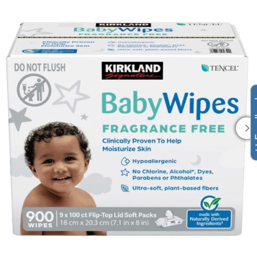 Kirkland Signature Baby Wipes Fragrance Free
