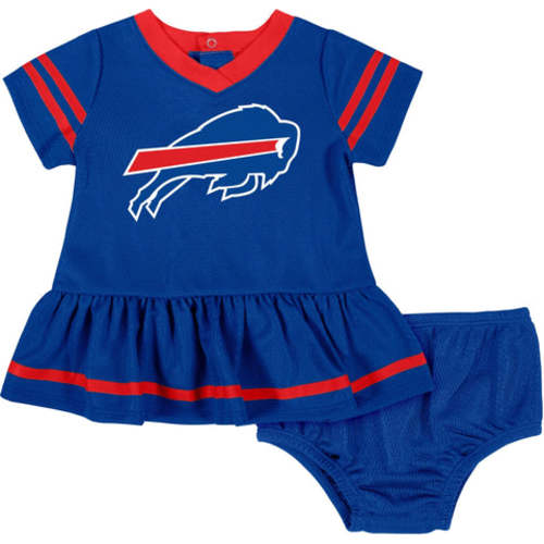 2-Piece Baby Girls Buffalo Bills Dress & Diaper Cover Set