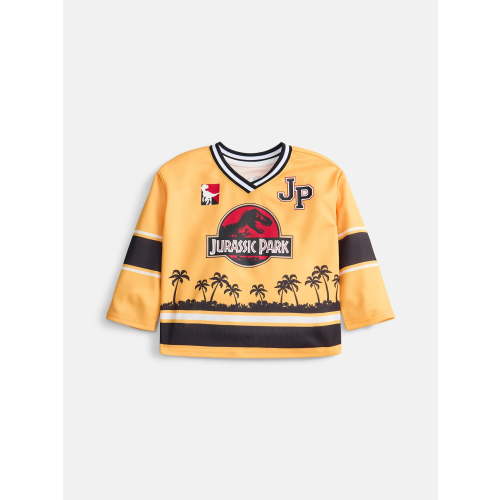 Jurassic Park Toddler Boys Graphic Hockey Jersey with Long Sleeves, Sizes 12M-5T