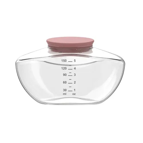1 Pack Breastmilk Collection Replacement Accessories for Momcozy Upgraded Mobile Flow M9, Upgraded M9 Milk Container with Red Silicone Cap, Not Mom Cozy Original Parts