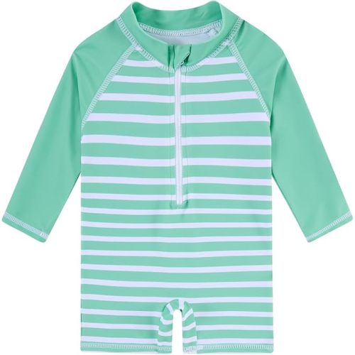 uideazone Baby Toddler Boys Zipper Rash Guard Swimsuit UPF 50+ One Piece Beach Swimwear Bathing Suits 3-36 Months