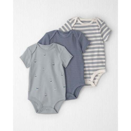 Baby 3-Pack Organic Cotton Bodysuits in Sail Away Print - Little Planet | Carter's