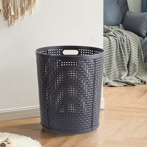 XGFHYJEH Laundry Basket with Handles, Plastic Clothes Hamper for Baby Kids Nursery, Freestanding Laundry Bag, Decorative Storage Container, Folding Big Washing Bin