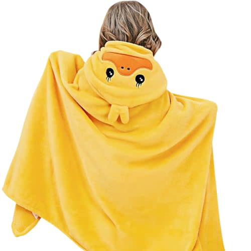 Toddler Hooded Bath Towel, 27.5"X55" Girl Boy Robe with Hood 1-6,Soft Absorbent Baby Bath Towels, Highly Absorbent Bathrobe Blanket Kids Shower Gifts,Toallas de Baño para Bebe