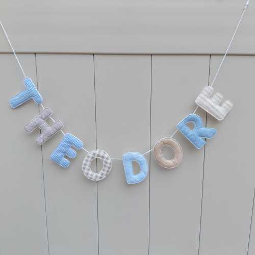 Custom Fabric Name Banner, Nursery Decor, Photo Prop