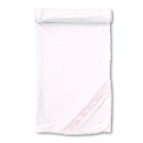 Hand Smocked CLB Charmed White/Pink Blanket