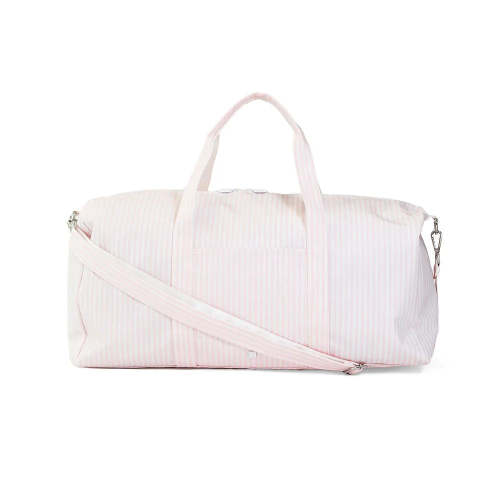 TRVL Pimlico Pink Stripe XL Weekender Duffel Bag