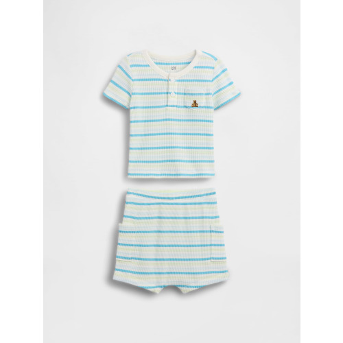 Baby Waffle Henley Outfit Set