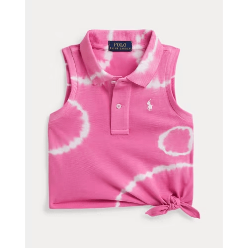 Tie-Dye Mesh Boxy Polo Shirt (Size 4)