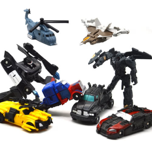 8 Pcs Mini Car Robot Toys, 3.5-inch Small Hero Action Figures, Birthday Favors Toys for Kids Age 5 and up.