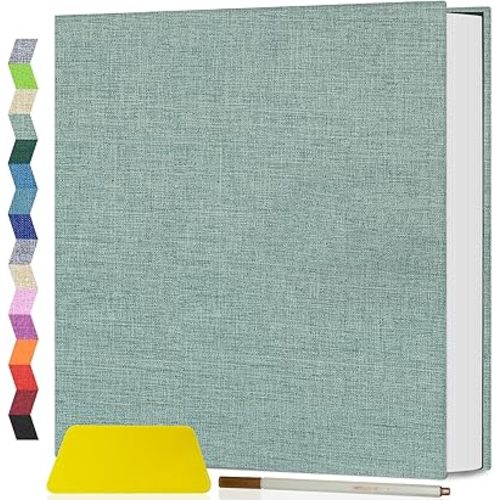 Popotop Photo Album Self Adhesive Scrapbook Album for 4x6 5x7 8x10 Pictures DIY Photo Book as Scrapbooking Supplies Kits, Birthday Gifts for Women Mom Wedding Baby Family Travel