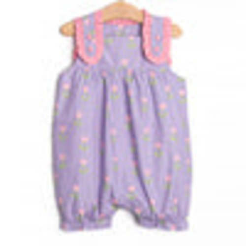 Tulip Blooms Bubble Romper, Purple – Stitchy Fish