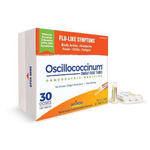 Boiron Oscillococcinum Flu-Like Symptoms, Body Aches, Headache, Fever, Chills and Fatigue 30 Doses Treatment - 30ct