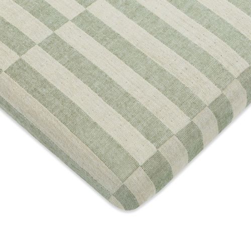 Babyletto All-Stages Midi Crib Sheet in GOTS Certified Organic Muslin Cotton - Moss Stripe