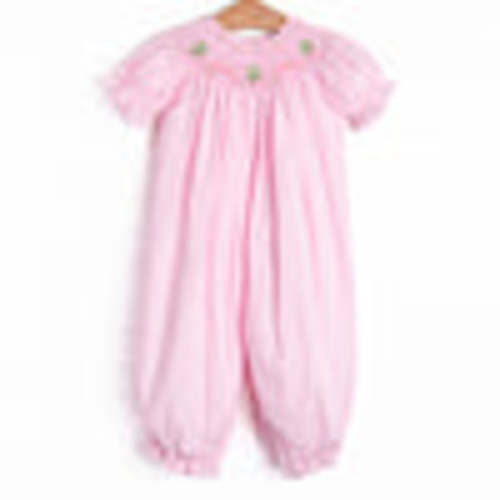 Spruced Up Scallops Smocked Romper, Pink – Stitchy Fish