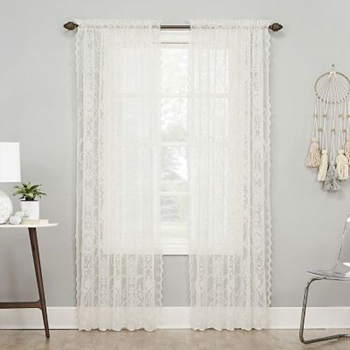 No. 918 Ariella Floral Lace Curtain Panel