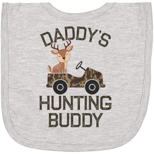 inktastic Daddy's Hunting Buddy Deer Camo Newborn Bib