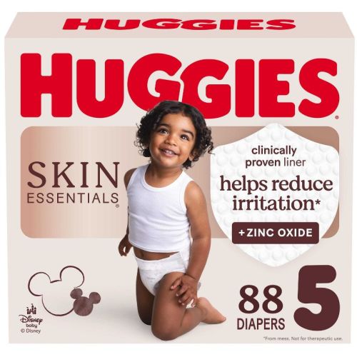 Huggies Skin Essentials Dermatologist Approved Diapers - Size 5 - 88ct