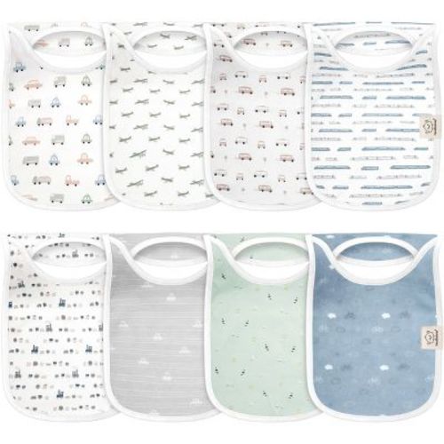KeaBabies 8-Pack Hallo Baby Drool Bibs , Baby Bibs for Boys, Girls, Pull-on Bibs for Baby Boy, Baby Girl, Baby Bib Unisex