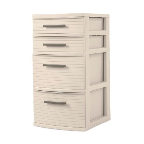 4 Drawer Medium Tower Snowfall White - Brightroom™