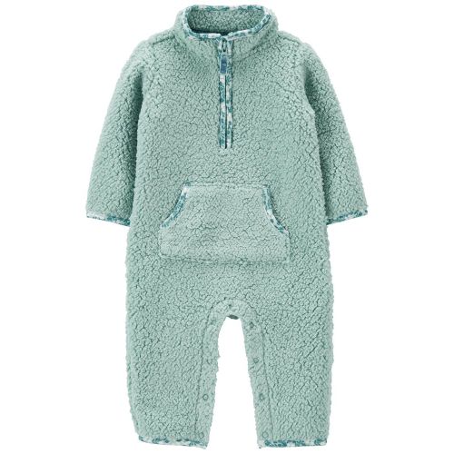 Baby Sherpa Jumpsuit - 6M - Mint