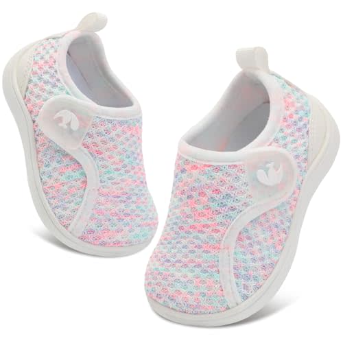 FEETCITY Wide Baby Shoes First Walking Shoes Baby Slip on Shoe Infant Sneakers Boys Girls School Shoe