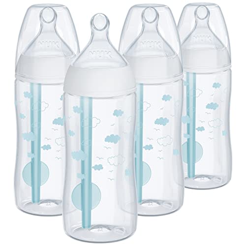 NUK Smooth Flow Pro Anti Colic Baby Bottle - Easy to Assemble and Clean & Reduces Newborn Spit-up & Gas