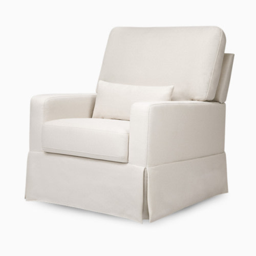 Crawford Pillowback Comfort Swivel Glider - Performance Cream Eco Weave