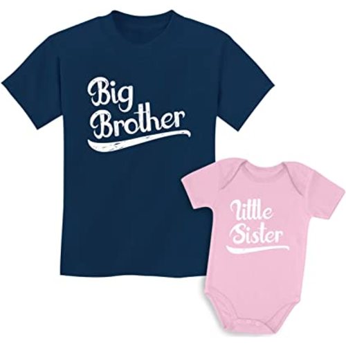 Tstars Big Brother Little Sister Matching Outfits Baby Announcement Sibling Shirts Set