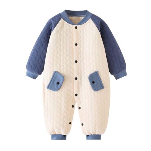 Wxolcjlv Girls Jumpsuits Cotton Blend Baby Jumpsuit Spring Warm Clip Clothes Baby Thick Crawling Suit Fall Winter Party Jumpsuit,0-3M