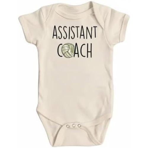 Volleyball Baby Bodysuit– Funny Infant Outfit, Unisex Cotton Clothes, Short Sleeve Newborn