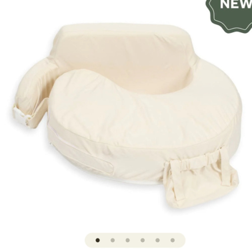 Super Deluxe Oat Nursing Pillow with 100% Organic Cotton Cover