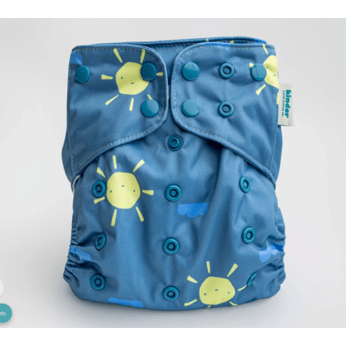 Space and Sky: Essentials Pocket Cloth Diaper with Athletic Wicking Jersey, Grows with your Baby