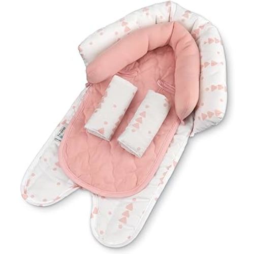 GoldBug Baby & Toddler 2-in-1 Car Seat Head Support + Strap Covers - Arrow