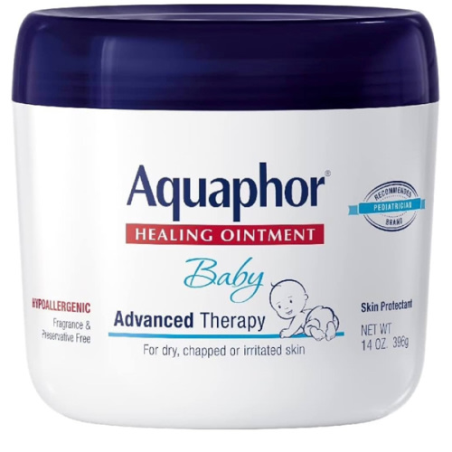 Aquaphor Baby Healing Ointment Advanced Therapy Skin Protectant for Chapped or Dry Skin, Drool Rash and Diaper Rash Ointment, 14 Oz Jar