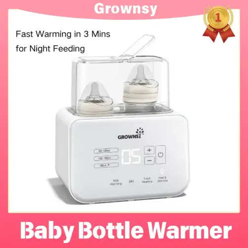 GROWNSY 10-in-1 Smart Double Baby Bottle Warmer with Precision | Black Friday Sale TikTok Shop