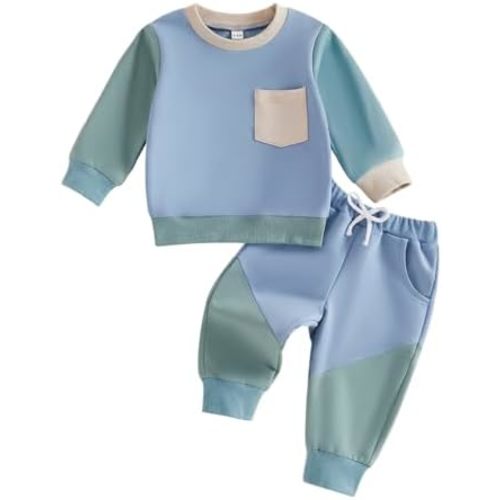 2-Piece Set Sweatshirts Jogger Pants Baby Boys Outfit 6-12 mos