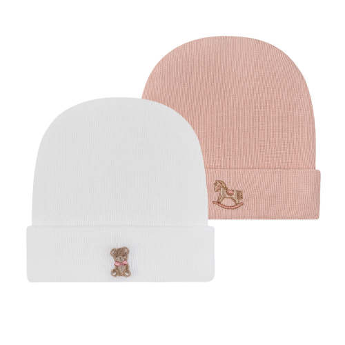 Hospital Hats – Bear and Rocking Horse - Pink – Ely's & Co.