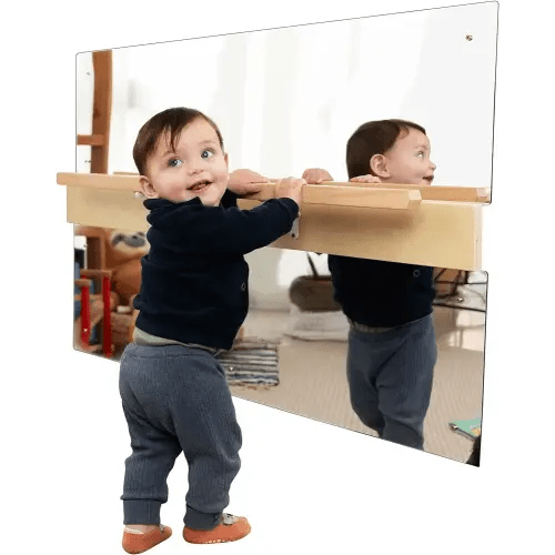 ODOXIA Coordination Mirror for Toddlers | Improves Cognitive Development | Montessori Mirror | Built-in Pull-up Bar | Baby Mirror | Pull-to-Stand Toys | Balance Development | Sturdy and Durable