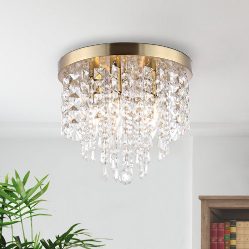Willa Arlo™ Interiors Salley 5-Light 11" Crystal Flush Mount & Reviews | Wayfair