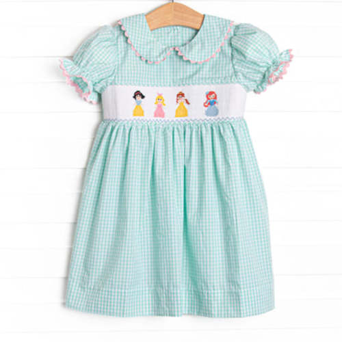 Princess Party Smocked Dress, Mint – Stitchy Fish