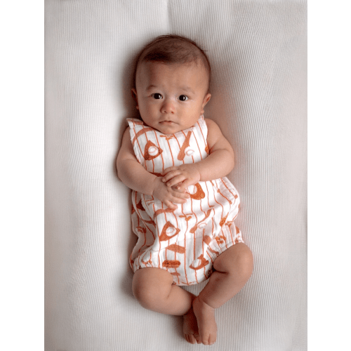 Muslin Retro Sunsuit, Baseball Game