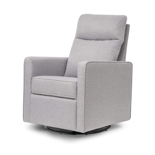 DaVinci Gabby 360° Swivel Glider Nursery Chair - High Pillowback Glider Rocking Chair - GREENGUARD Gold, FSC & Certi-PUR US Certified - Comfy Swivel Chair for Living Room and Nursery (Misty Grey)